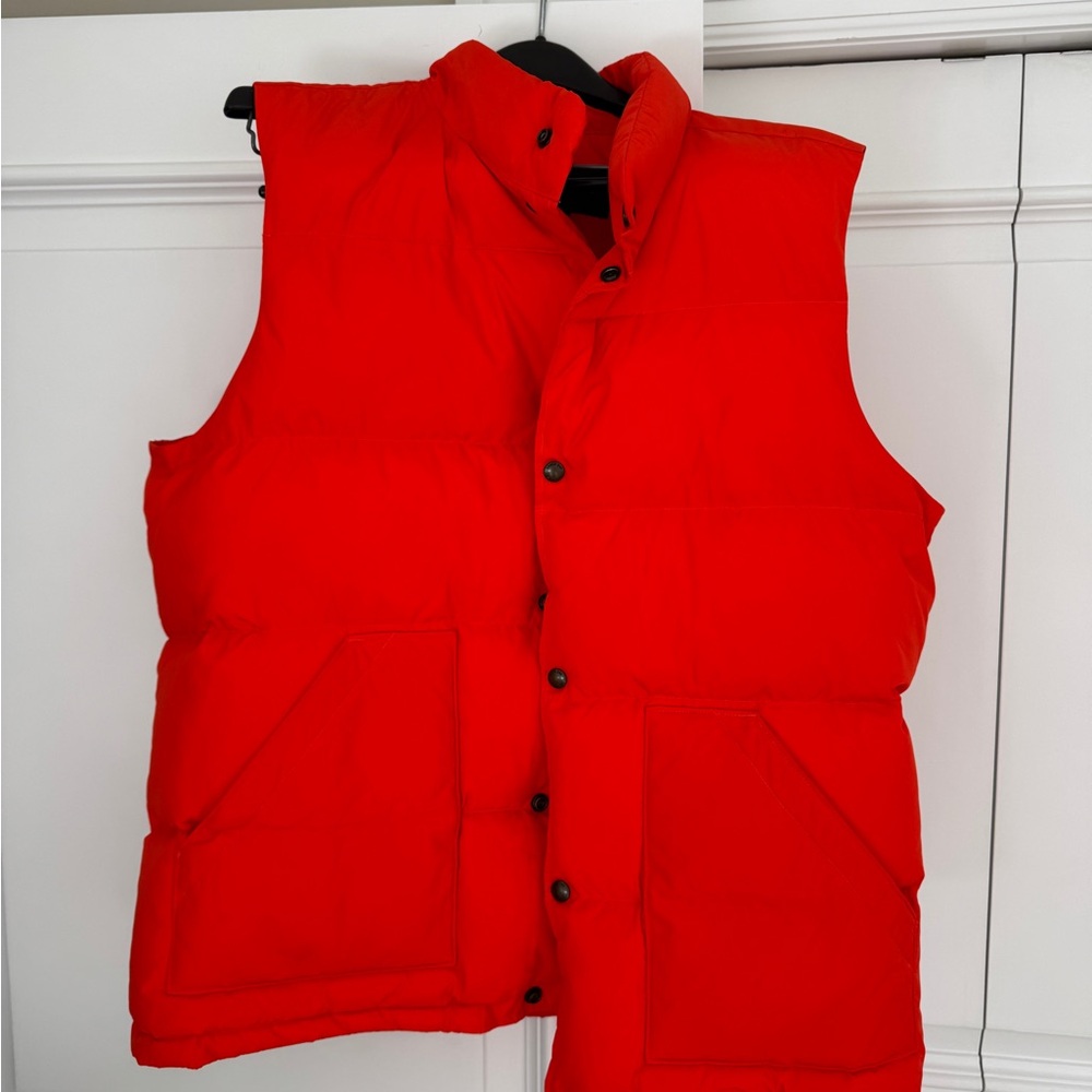 Lands' End Men's Bright Orange-Red Vest